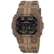 【CASIO】G-SHOCK 復古木製條紋高技能電波錶-棕色X淺棕色(GWX-5600WB-5)正版宏崑公司貨