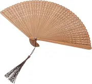 BESPORTBLE Vintage Hand Held Wood Fan Wedding Fan Decorative Folding Fans Bamboo Hand Fan for Home Decors