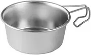 Parliky Handle Stainless Steel Bowl Outdoor Camping Utensils Lightweight and Portable for Hiking Backpacking and Picnics Compact Design for