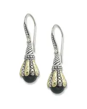 Samuel B. 18K & Silver 2.80 ct. tw. Black Onyx Drop Earrings