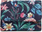 [Vera Bradley] Women's Cotton Riley Compact Wallet with RFID Protection