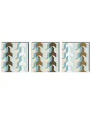Ready2HangArt Geometric Study XX 3 Piece Wrapped Canvas Wall Art Set