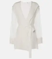 [Max Mara] Max Mara Silk chiffon jacket UK 8 white