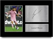 HWC Trading A4 Lionel Messi Inter Miami Gifts Printed Signed Autograph Picture for Football Fans and Supporters - A4