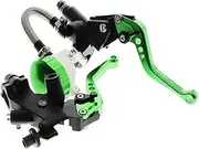 Tsinesla Set Hydraulic Brake Cable Clutch Levers CNC 22mm Motorcycle Brake Clutch Levers Aluminum Universal Master Cylinder Reservoir