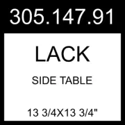 IKEA LACK Side Table White 13 3/4x13 3/4" 305.147.91