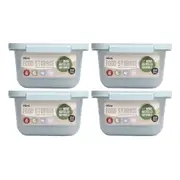 4PK Urban Ethos 2.5L Rectangle Recycled Plastic Storage Container Assorted