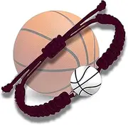 Sportybella Basketball Charm Bracelet - Adjustable Unisex Friendship Bracelet With Basketball Charm, Gifts and Souvenirs for Players