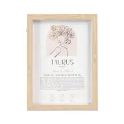 Splosh Mystique Framed Print Taurus Standing/Hanging Zodiac Home Decor 20x33cm