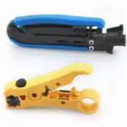 RG6 RG59 RG11 Coax Coaxial Cable Crimper + Stripper Compression Hand Tool Kit