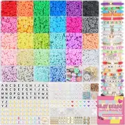 Friendship Bracelet Making Kit 4200 Clay Beads 400 Letter Beads Gift