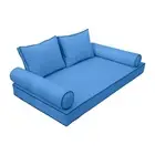 |SLIPCOVER ONLY|S1 Daybed Mattress Bolster Back Covers Contrast Trim Queen AD102
