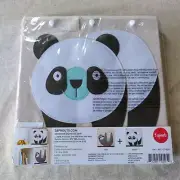 3 Sprouts Animal Fabric Foldable Storage Cubes Panda & Sloth New