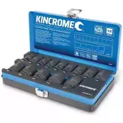 KINCROME 14 PIECE 1/2INCH IMPACT DRIVE METRIC SOCKET SET K28201