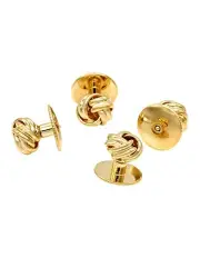 [Cudworth] Knot Screw Shirt Studs Set of 4 in Gold
