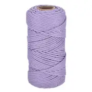 5/32" 328 Feet Macrame Cord, Cotton Cord Rope String 4 Strands Light Purple