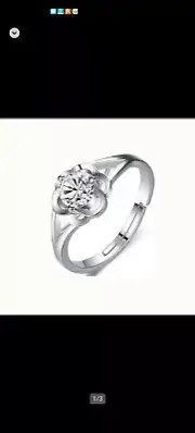FLEXIBLE NEW HIGHEND*RARE*AMAZINGLY GORGEOUS CZ CAMELLIA GOLD S925 RING