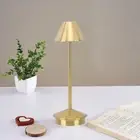 Cordless Table Lamp Modern Style Iron Art 3 Color Stepless Dimming Portable CEL