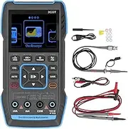 Oscilloscope Multimeter, 2.8 Inch LCD Dual Channel Handheld Digital Oscilloscope Kit with 10X Oscilloscope Probe, DC/AC Voltage/Current Test, Amp Ohm Volt Meter Test