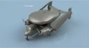 L'Arsenal Models 1/700 E-1A TRACER FOLDED WINGS (2) 3D Printed