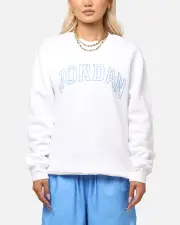 [JORDAN] Jordan Essentials Holiday Fleece Crewneck White - Size L L White