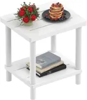 Outdoor Side Table, 2-Tier Small Outdoor Table for Patio, Adirondack Side Table