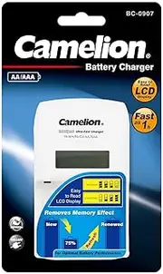 Camelion BC-0907 Intelligent Fast Charger for Battery with 12V Car Adapter