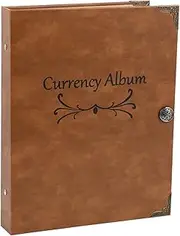 120 Pockets Currency Album, Paper Money Banknote Collection Book Bills Holders Supplies for Collectors (40 Sheets)