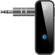 C28 Transmitter & Receiver Hands-Free Car Kit Wirel o Adapter with Microphone for Headphone Speaker Car Stereo MP3 TV PC Black One Size