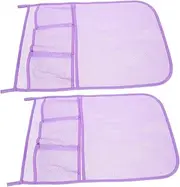 ERINGOGO 2pcs Bath Storage Mesh Bag Durable Hanging Organizer for Tub Shower Net Bags with Double Design Capacity Pouch for Efficient Plaything Storage for Bath