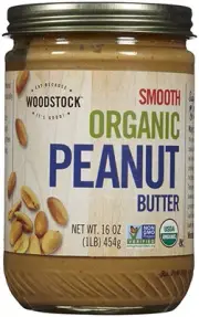 Woodstock Organic Peanut Butter Crunchy & Salted, 16 oz