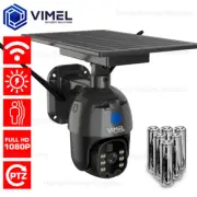 Solar Security Camera WIFI Construction Site Outdoor PIR Sensor PTZ battery