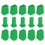 25Pcs Plastic Flat Bell End Stoppers, Cord Ends Lock with Lid, Green