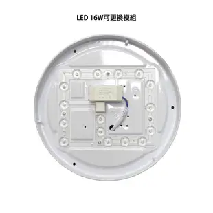 【Honey Comb】LED 16W浴室陽台小空間吸頂燈(V2891W-白光．V2891Y-黃光) (2.2折)