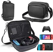 Krone Kalpasmos Carrying Bag for Nintendo Switch/Switch OLED Model (2021)/Switch Console Pro Controller Accessories, 2-IN-1 Travel Carrying Case Light Weight Backpack for ROG Ally Docking Station