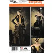 Simplicity 1248 R5 Steampunk Costume Sewing Pattern Misses Sizes 14-22 Uncut