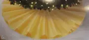 Jaclyn Smith 48" Christmas Tree Skirt Gold with Ruffled Overlay - NIP!