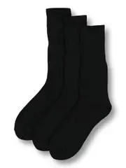 MENS 3PK WORK SOCKS 11-14 BLACK