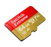 Sandisk 64GB Micro Extreme SD card for GoPro Hero 12 11 10 5 4 black silver surf