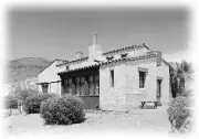 Southwestern style cottage plans, adobe home, printed architectural drawing