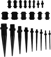 [NUOBESTY] Ear Stretching Kit, Acrylic Taper Expanders Stretchers Plug Tunnels Gauges Expander Ear Piercing Jewelry 23pcs