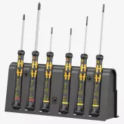 Wera 030170 ESD Safe Slotted/Phillips Precision Screwdriver Set + Rack