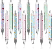 [Clabby] Pack of 12 Nurse Pens Retractable Ballpoint Pen Cartoon Doctor Pen Funny Nurse Gifts for Doctors Medical Assistants Medical Students Doctor (Cute)