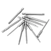 11Pack 75mm S2 Steel Magnetic Torx Head Screwdriver Drill Bit Flat Head 1/4" Hex