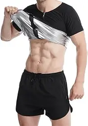 Infernowear Sauna Tech, Sauna Shirt for Men Big and Tall, Men's Gym Exercise Compression Shirt Sweat