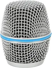 Microphone Ball Head Mesh Grill, Standard Thread Stainless Steel Grille Mic Ball Head with Inner Foam Filter, Replacement for Beta87A