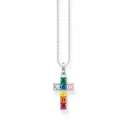 Buy Necklace cross colourful stones silver by Thomas Sabo online - THOMAS SABO Australia