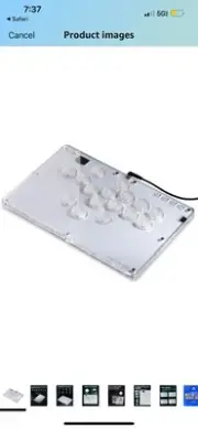 Leverless Controller Arcade Stick CosmoxGaming T12-C: Leverless T12-C Crystal
