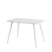 Design Square Modern Kitchen Dining Table Rectangular Ceramic Top 140cm White