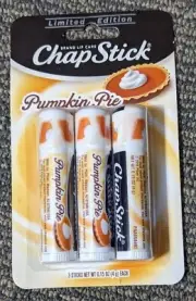 Pumpkin Pie ChapStick 3 Pack Lip Balm Limited Edition Lip Care Sealed